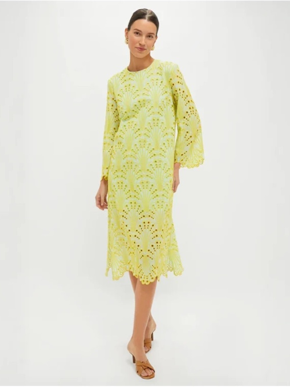 Tuckernuck Lime Eyelet Midi Dress